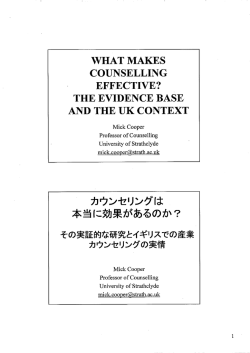 WHAT MAKES C。UNSELLーNG EFFECTーVE? THE EVーDENCE