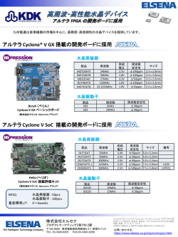 アルテラ社の次世代 FPGA Cyclone® V GX/SoC 開発ボード
