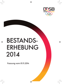Bestandserhebung 2014 (PDF) - Der Deutsche Olympische Sportbund