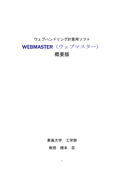 WEBMASTER概要版PDF