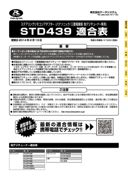 ステアリングリモコンアダプター STD439 適合表