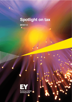 Spotlight on tax 2015