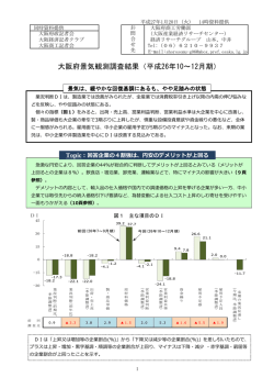 大阪府景気観測調査結果（平成26年10～12月期）