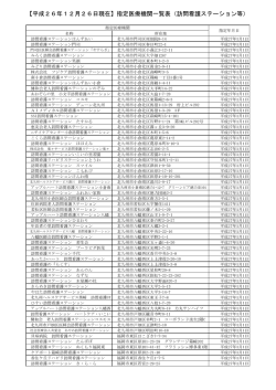 【平成26年12月26日現在】指定医療機関一覧表（訪問看護