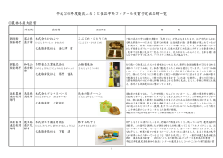 平成26 年度優良ふるさと食品中央コンクール受賞