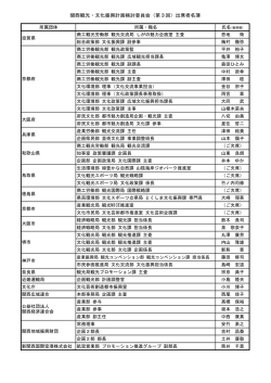 関西観光・文化振興計画検討委員会（第3回）出席者名簿