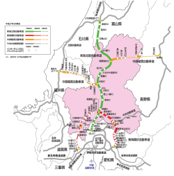 【岐阜県の高規格幹線道路地図】(PDF:762KB)
