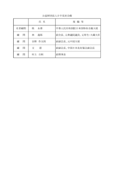 役員名簿 - 日中友好会館;pdf