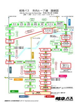 岐阜バス 市内ループ線 路線図