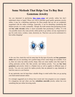 Some Methods That Helps You To Buy Best Gemstone Jewelry