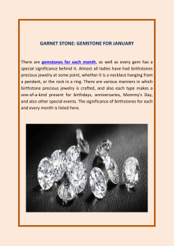 Garnet Stone Gemstone For January