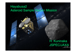 Hayabusa2 Asteroid Sample Return Mission H. Kuninaka JSPEC