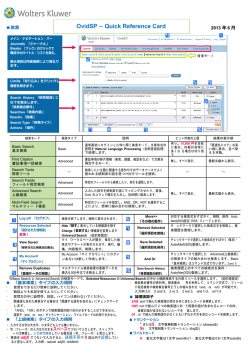 Q OvidSP O – Quick Reference Card