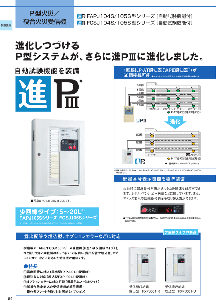 P型火災／ 複合火災受信機