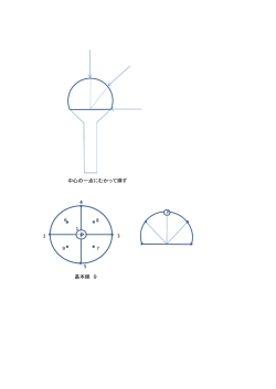 中心の一点にむかって挿す 4 基本線 9 P 4 3 5 7 9 2 6 8 1
