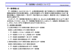 不一致情報への対応について① 不一致情報とは