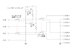 ヘッドホーンジャック L (-)L-1 R (-)R-2 (-)L (+)L (-)R (+)R (+)R-1 (-)R-1