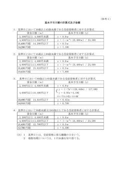（参考1） 基本手当日額の計算式及び金額 1．基準日において30歳以上