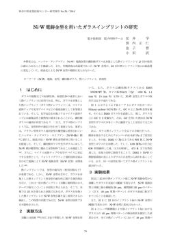 Ni-W 電鋳金型を用いたガラスインプリントの研究