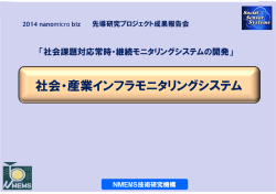 社会・産業インフラモニタリングシステム