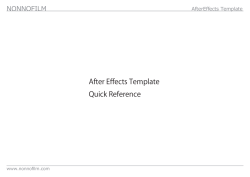 After Effects Template Quick Reference