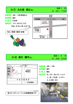 D-① 大久保 清正 D-② 高木 勝平