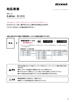 3-drive・X (3DX) 対応車表