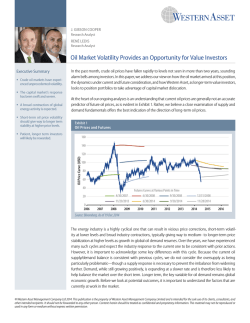 Oil Market Volatility Provides an Opportunity for Value Investors