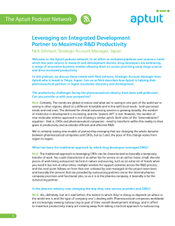 The Aptuit Podcast Network Leveraging an Integrated Development