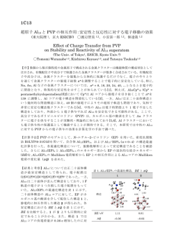 1C13 超原子 Al13 と PVP の相互作用：安定性と反応性に対する電子