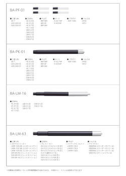 BA-PK-01 BA-PF-01 BA-LM-16 BA-LM-63