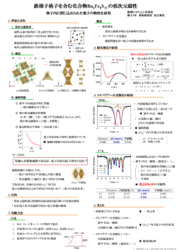 鉄梯子格子を含む化合物 Ba 6 Fe 8 S 15 の低次元磁性