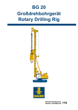 BG 20 Großdrehbohrgerät Rotary Drilling Rig
