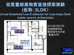 低質量暗黒物質直接探索実験 (仮称：3LDK）