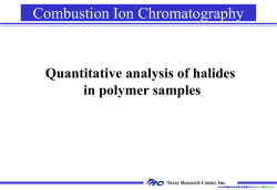 Combustion Ion Chromatography