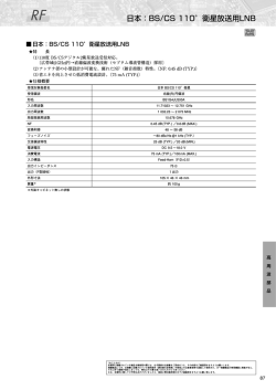 日本：BS/CS 110°衛星放送用LNB