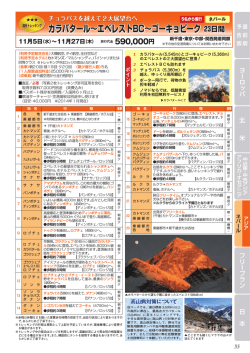 カラパタール∼エベレストBC∼ゴーキョピーク 23日間