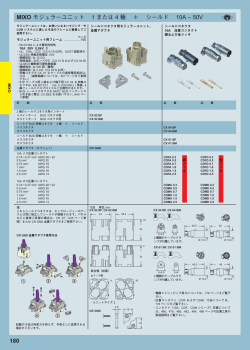MIXO モジュラーユニット 1 または 4 極 ＋ シールド 10A – 50V 180