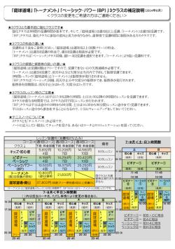 「庭球道場」「トーナメント」「ベーシック・パワー（BP）」3クラスの補足説明