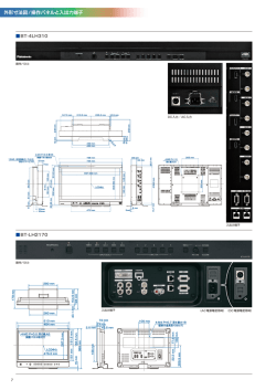 LCDモニター BT-LH2170 外形寸法図・操作パネル・入出力端子