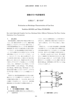 鋳鉄の引け性評価研究（PDF 491KB）