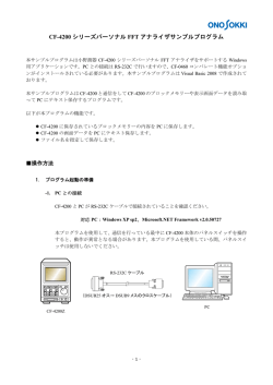 パーソナルFFTアナライザ CF-4200 サンプルプログラム概要