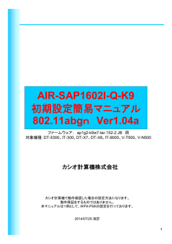 AIR-SAP1602I-Q-K9 初期設定簡易マニュアル 802.11abgn