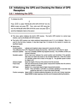 NWU-800 Initial Setting Procedure