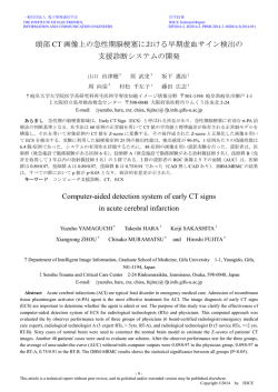 頭部 CT 画像上の急性期脳梗塞における早期虚血サイン