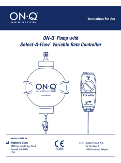 ON-Q* Pump with Select-A-Flow* Variable Rate