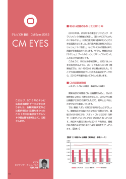 CM EYES 2013年テレビCM動向