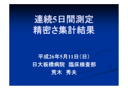 連続5日間測定 精密さ集計結果