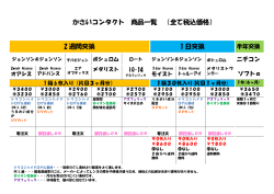 かさいコンタクト 商品一覧 （全て税込価格） 2 週間交換 1 日交換