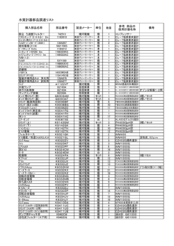 水質計器部品調達リスト（PDF：67KB）